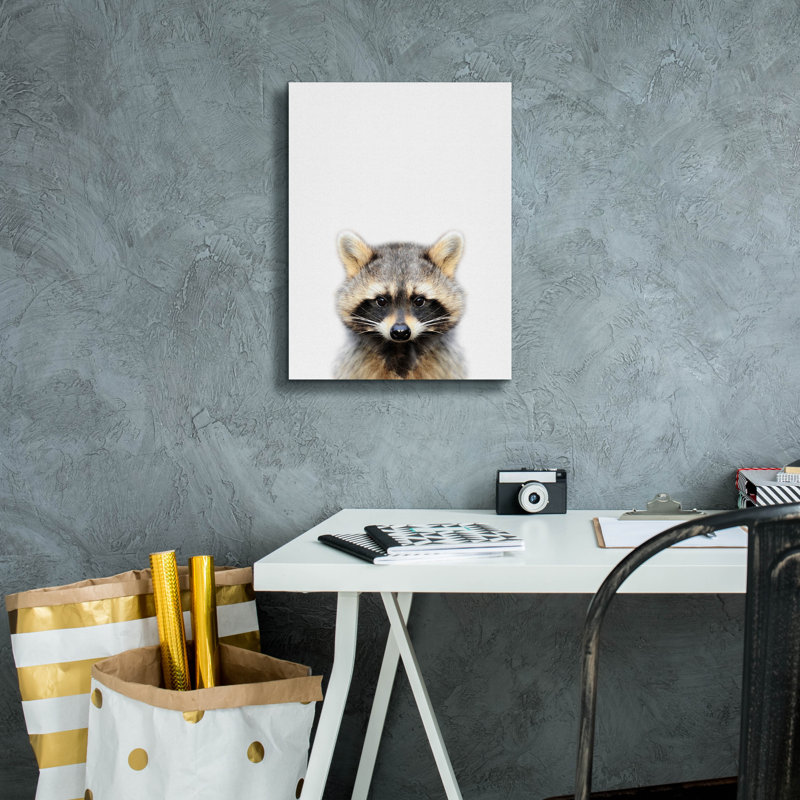 «Raccoon» par Taï Prints, toile murale «Raccoon» par Taï Prints, H 16 po x l 12 po