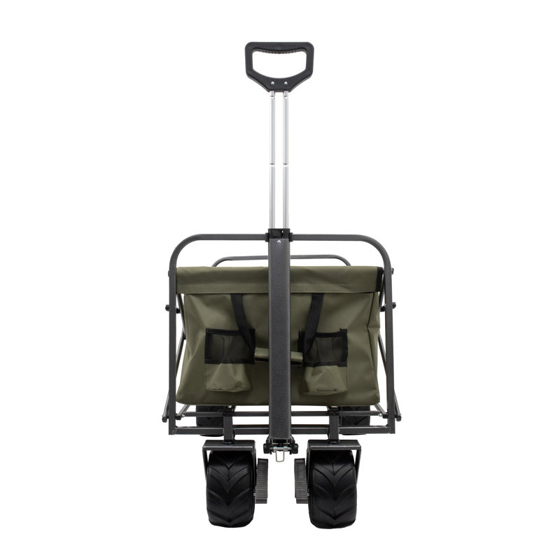 Chariot de camping pliant polyvalent pour l'extérieur, Army Green