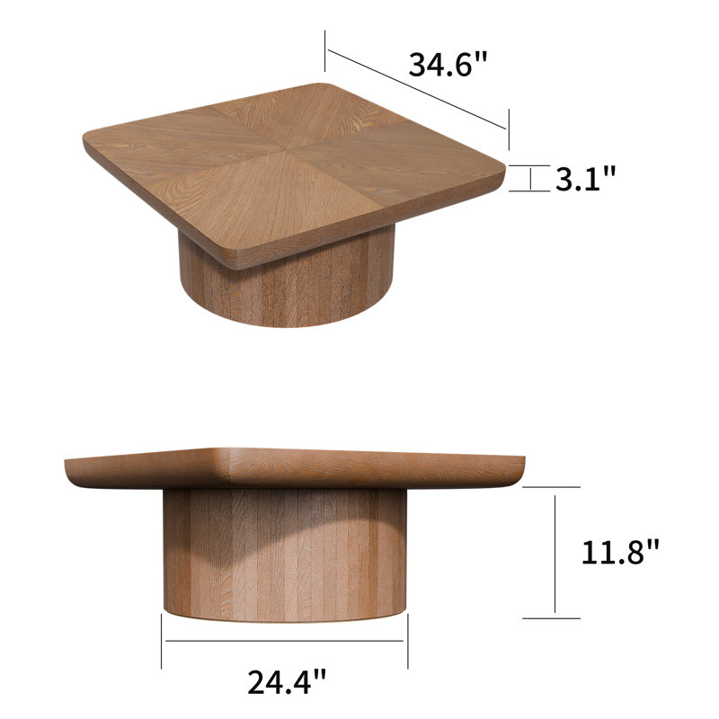 34.6'' Square Coffee Table