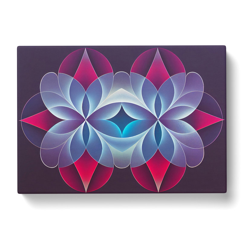 Iconic Modern Flowers Abstract - Wrapped Canvas, 35cm H x 50cm W x 3cm D
