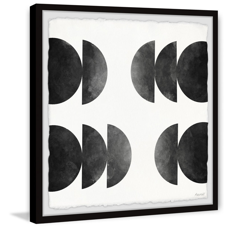Black Moons - Single Picture Frame Painting, 51cm H x 51cm W x 3.81cm D