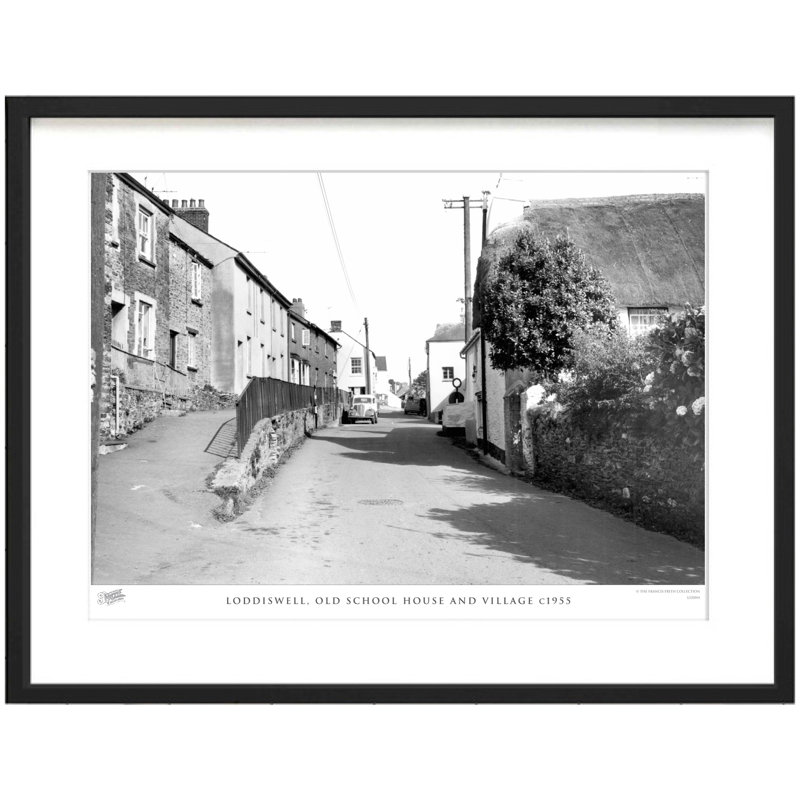 Loddiswell, Old School House And Village C1955 by Francis Frith - Single Picture Frame Print, 40cm H x 50cm W x 2.3cm D