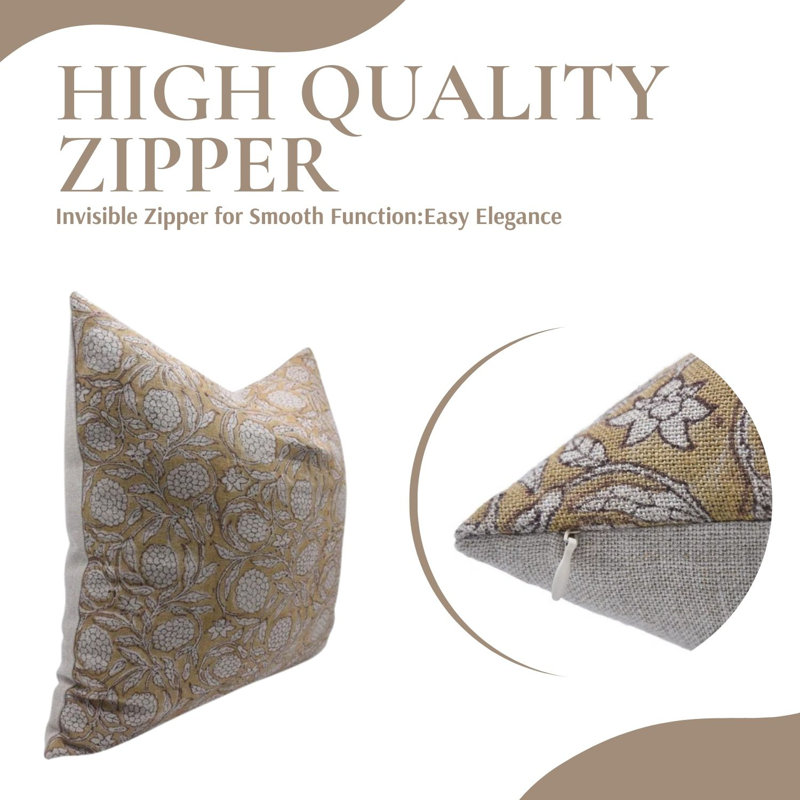 Linen Pillow Cover, 26" x 26", Yellow