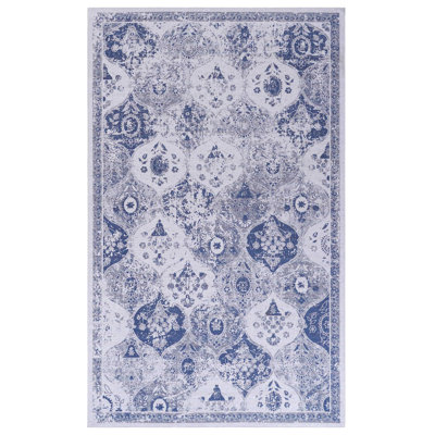 8x10 Area Rugs For Bedroom, Living Room, Kitchen - Washable, Low-pile, Non-slip, Stain , Foldable, Pet & (blue Rug Non-shedding,