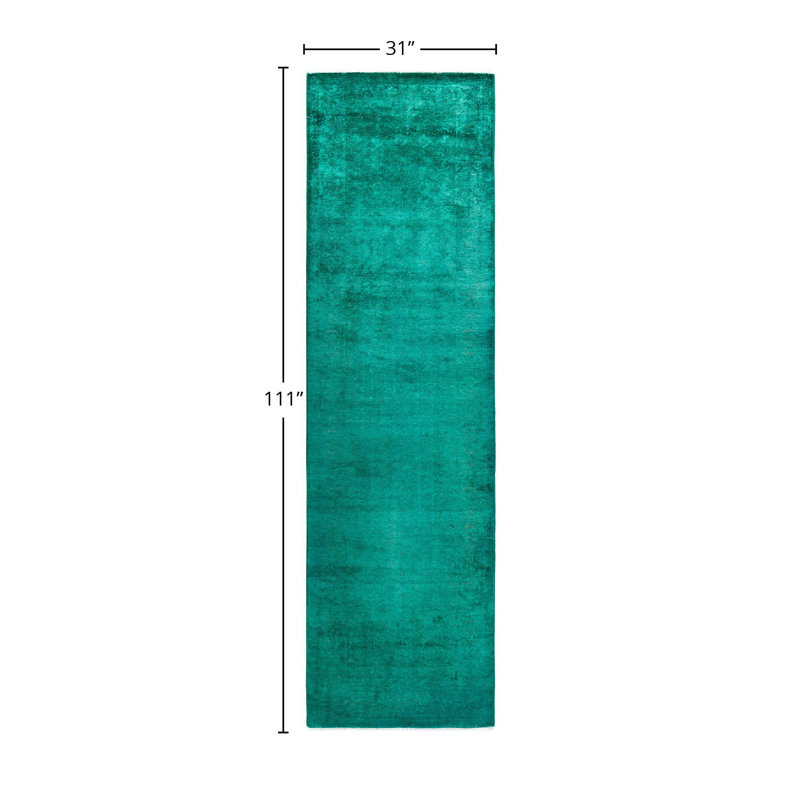 Overyed One-of-a-Kind Runner 2'7" X 9'3" Hand Knotted Area Rug