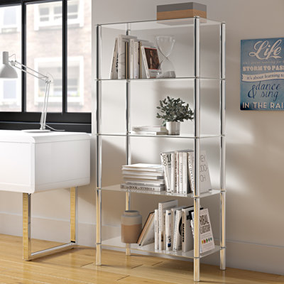 Oluf 141cm H x 70cm W Steel Standard Bookcase