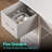 Linze Computer Desk w/ Monitor Shelf, RGB LED Lights, USB Ports & Drawers-1596587753-1596587755