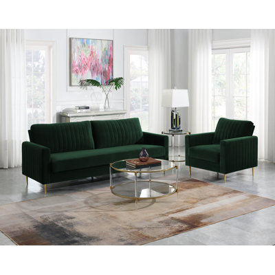 Marienthal 2 Piece Velvet Standard Living Room Set