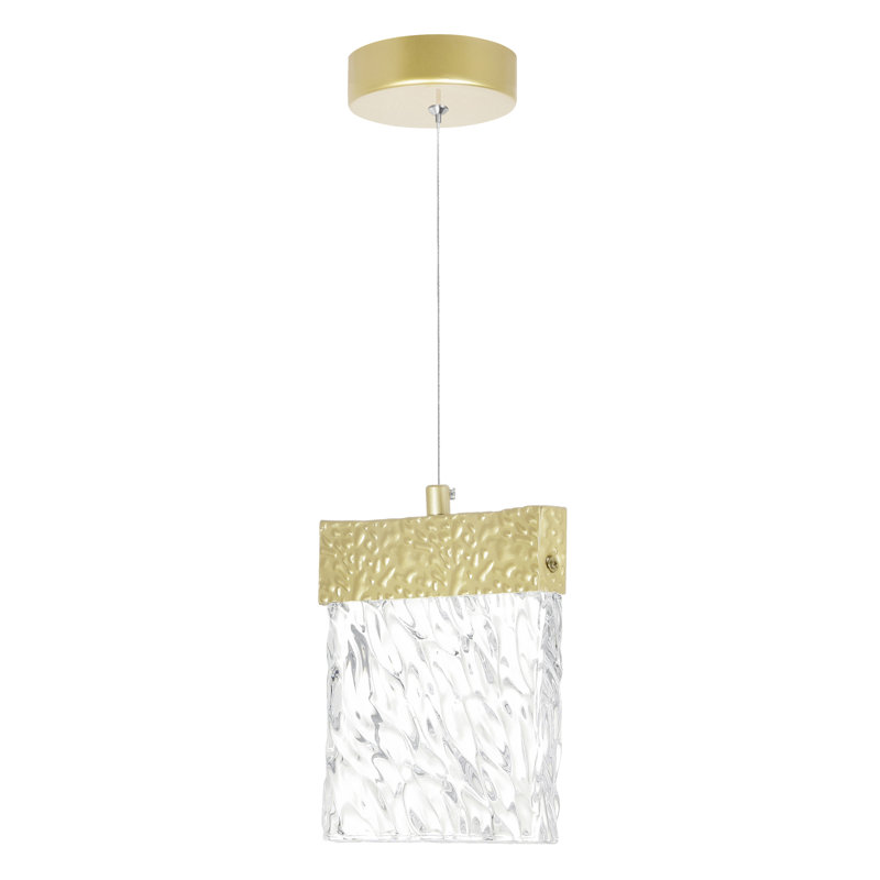 Luminaire suspendu moderne à DEL pour cuisine, salle à manger, entrée - DEL intégrée, aucune ampoule requise, Feuille d’or