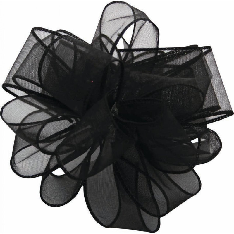 Ruban diaphane 50 fils, Noir, noir, noir, noir