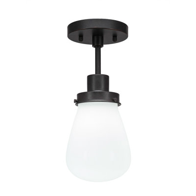 Elwell 1 Light Semi-Flush Shown With 5"Glass