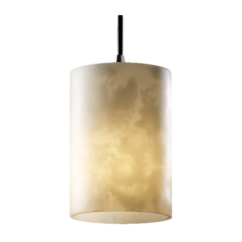 Ainka 1 - Light Cylinder Pendant, Dark Bronze, White