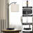 Veradi 23” Modern Arched Small Table Lamp with Bulb,Rotary Dimmer Switch Desk Lamp with with Adjustable Shade（Set of 2)