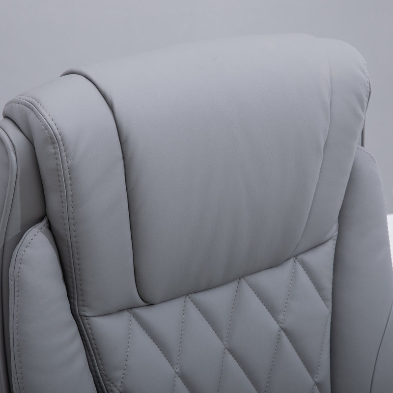 Brittani Office Chair with Headrest, Grey