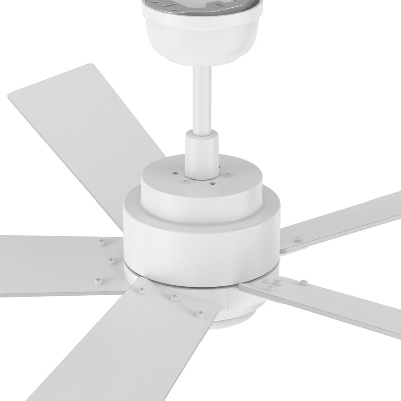 60'' Ceiling Fan with LED Lights, White, White