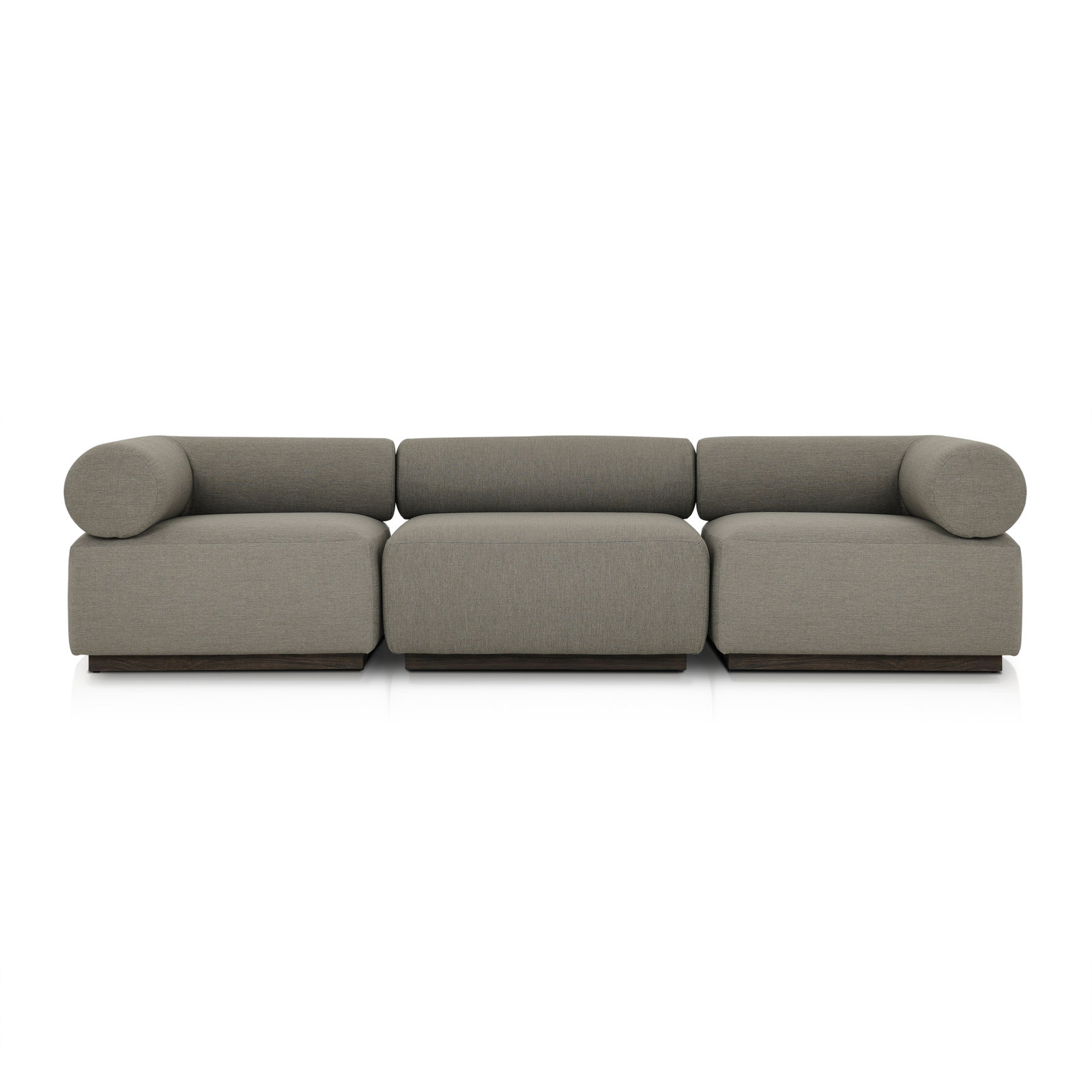 Anat Modular Upholstered Sectional, Brown Polypropylene/Olefin