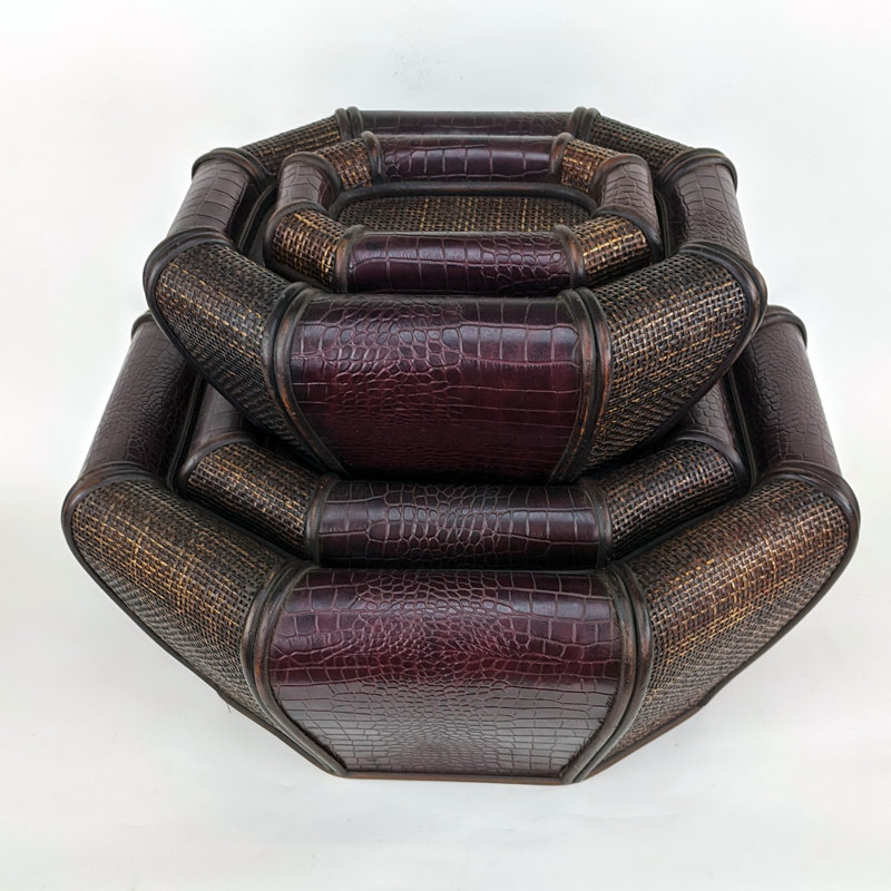 Ensemble de boîtes en cuir 2 pièces