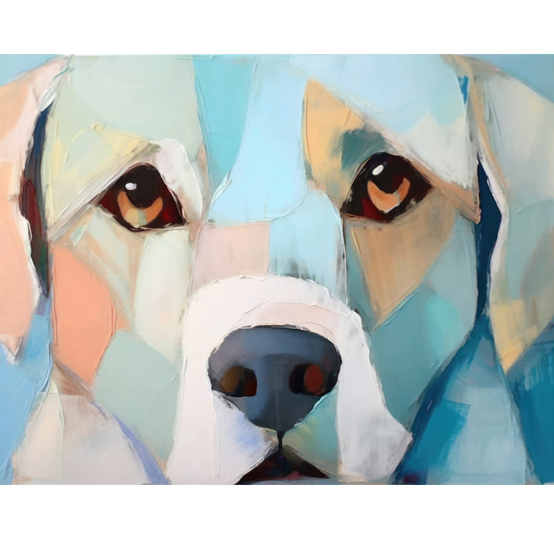 «Dog 2» sur toile, H 20 po x l 24 po