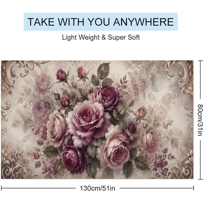 Serviette de plage Vintage Rose