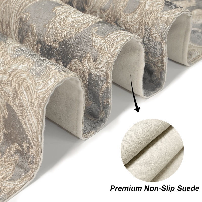 Mestan Rectangle Damask Shabbat High Pick Density Fabric Table Runner, 90" x 13"