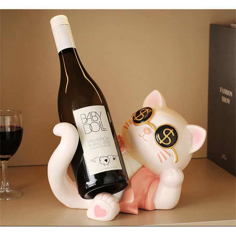 Support à vin de table Kahlea, Rose, H 7,08 po x l 9,05 po x P 6,69 po