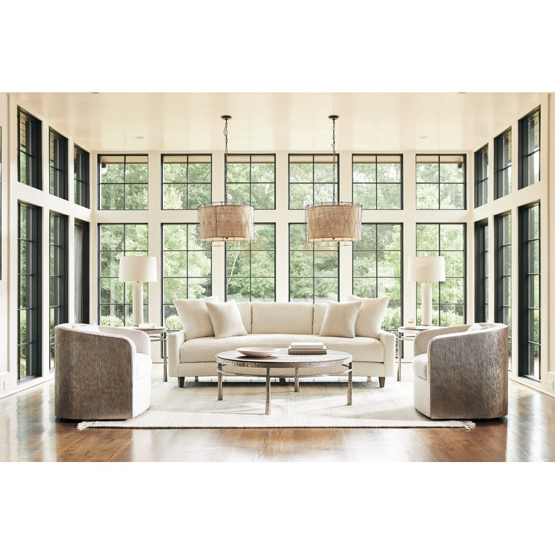 Eliot Swivel Barrel Chair, White 5555-000