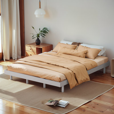 Sleek Modern Floating Platform Bed Frame