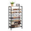 Shoe Rack 8 Tier Rustic Brown Industrial Hallway Furniture-122587743-122587744