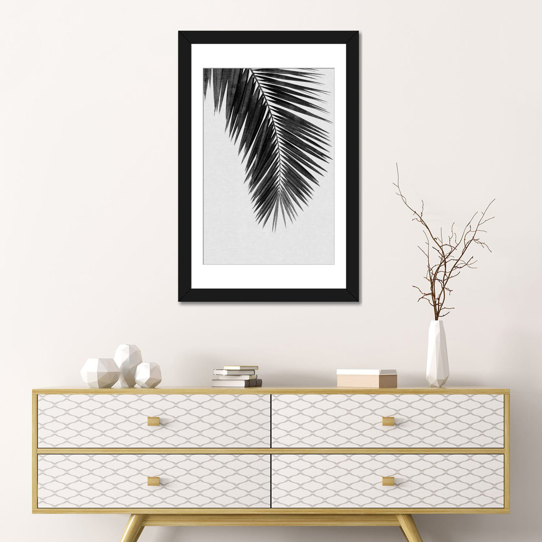" Palm Leaf I B&W " by Orara Studio East Urban Home Mat 