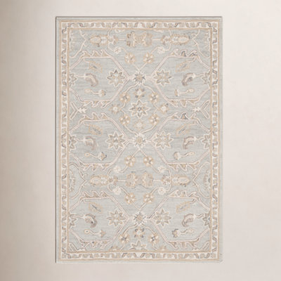 Airlie Slate Beige Hand-Tufted Wool Oriental Rug