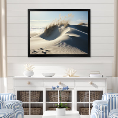«Beach Grass Sunkissed Sands II», reproduction sur toile encadrée