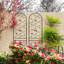 Treillis de jardin en métal 86,7 po x 19,7 po, support de jasmin d'escalade extérieur antirouille noir 86,7 po x 19,7 po, paquet de 4 pour fleurs-1946466409