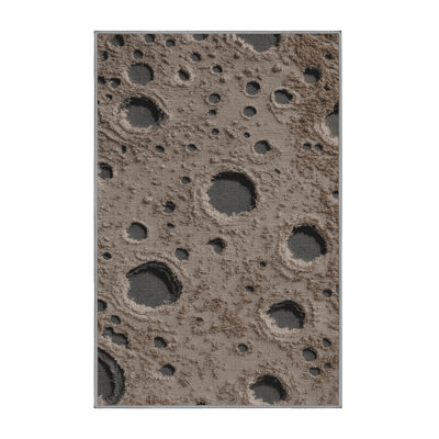 Machine Washable Space Gray Area Rug