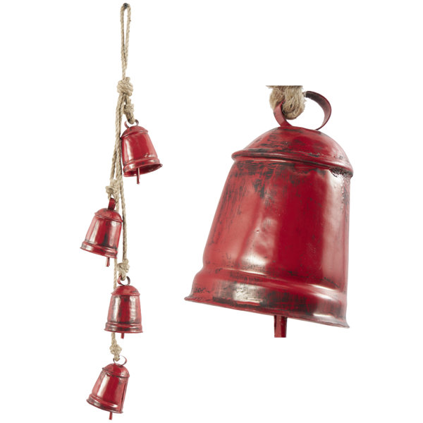 Large & Heavy Solid Brass Hand Bell School Bell Call Service Bell with Wood Handle 11 inch(H) 5 inch(d)