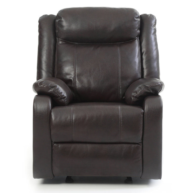 Contemporary Recliner Chair, Dark Brown