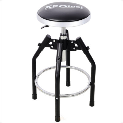 Heavy Duty Adjustable Hydraulic Shop Stool With 360° Swivel And Foot Rest For Comfortable And Versatile Use In Workshops And Offices