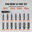 Impact Sockets Set 14Pcs 6-Point 1/4" Drive Bit Ratchet Tool Kit Case