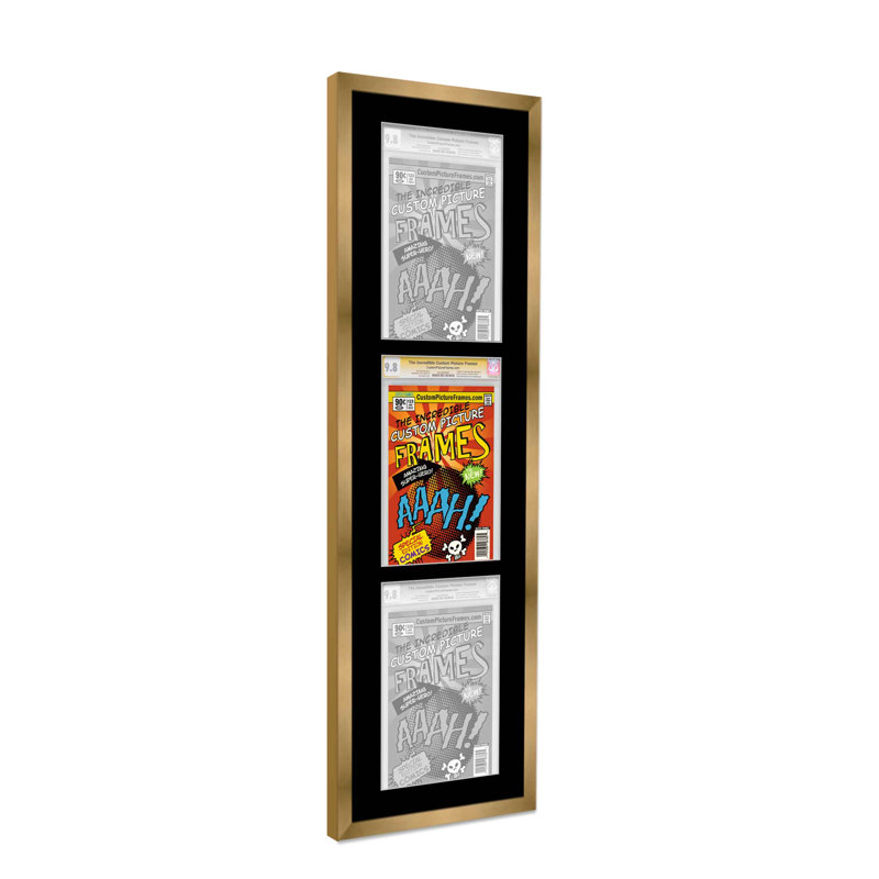 Afficher un collage de bandes dessinées, Or / noir, 7,125 po x 10,5 po