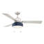 Ventilateur de plafond d'intérieur 52 po avec ampoule DEL - Nickel brossé avec pales grises