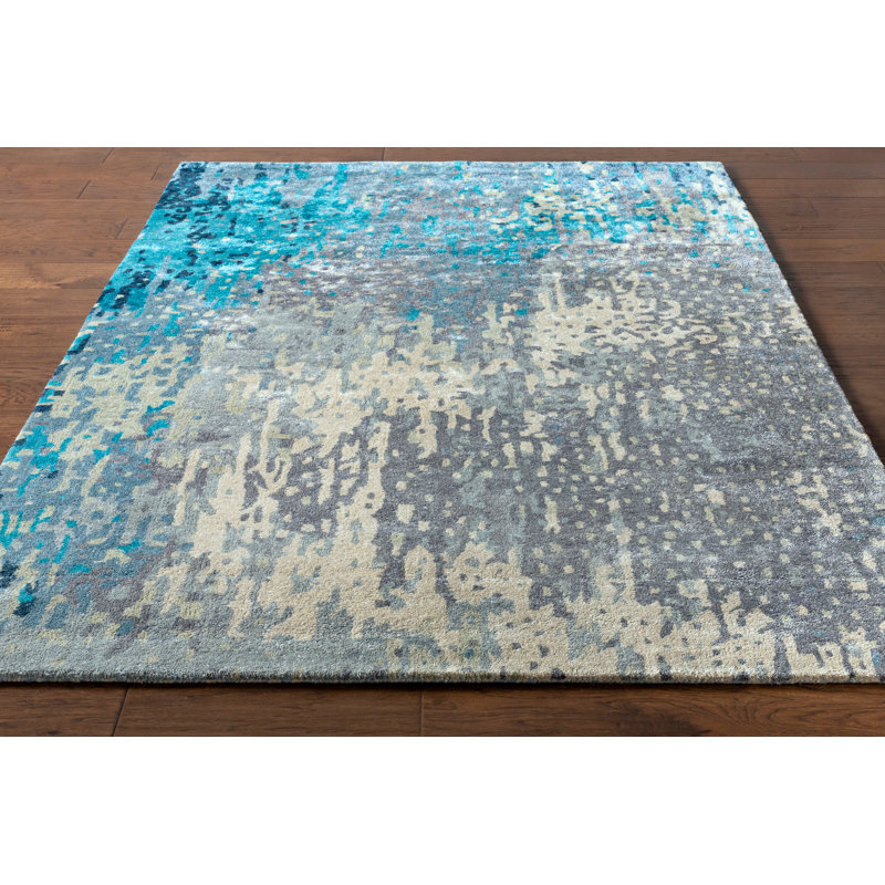 Adonai Viscose Abstract Indoor Rug, Rectangle 5' x 8'