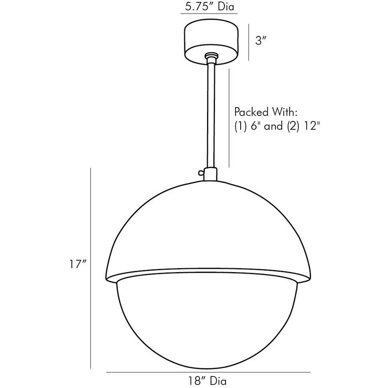 Underwood 3 - Light Chandelier, Bronze