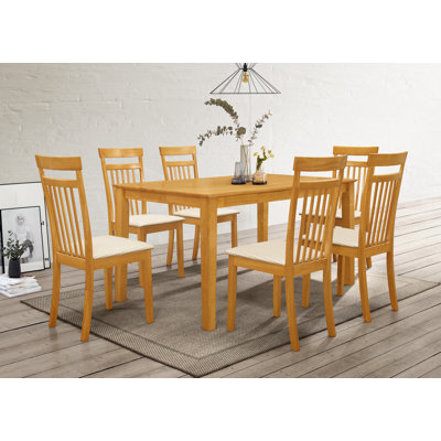 Elisa 6 -Person Solid Wood Dining Set