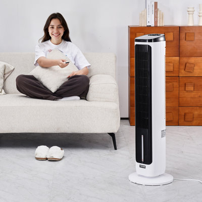 40" Oscillating Tower Fan 24H Timer 23.3 ft/s High Velocity with Remote Control