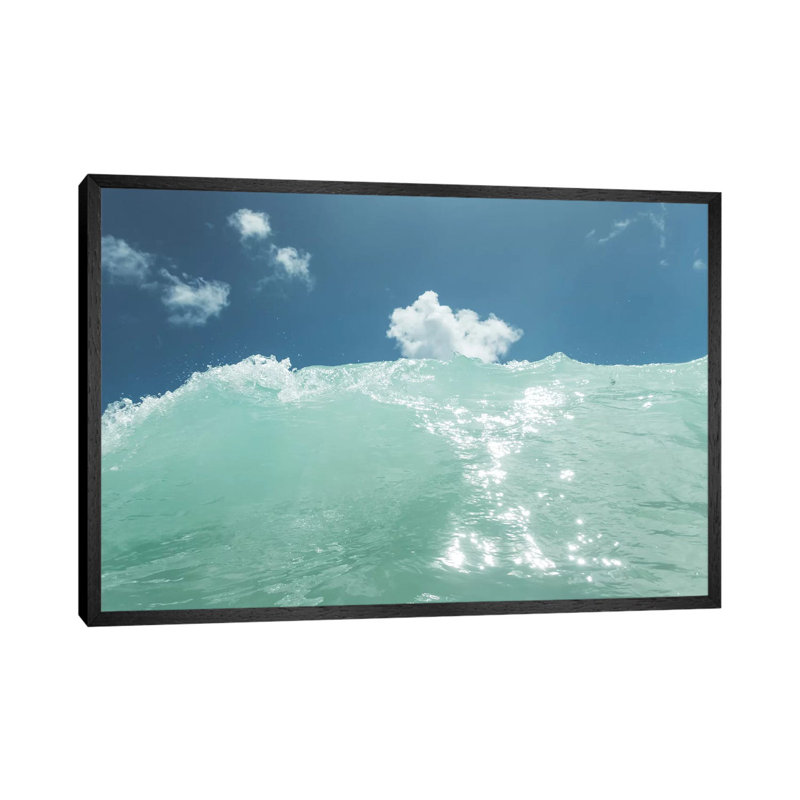 Hawaii Water V 1 Piece Wall Art on Canvas, 45.72cm H x 66.04cm W x 3.81cm D, Black Framed
