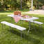 Ensemble de table et de banc de pique-nique portatifs de 1,8 m, table de repas pliante pour le camping et activités de plein air sur la terrasse ou dans le jardin.