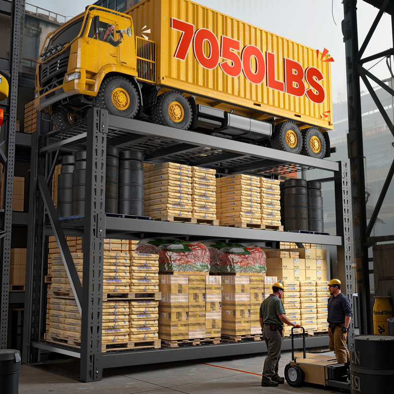 Étagère industrielle résistante de 68 po de largeur pour le rangement de garage, magasin, entrepôt, sous-sol, commercial