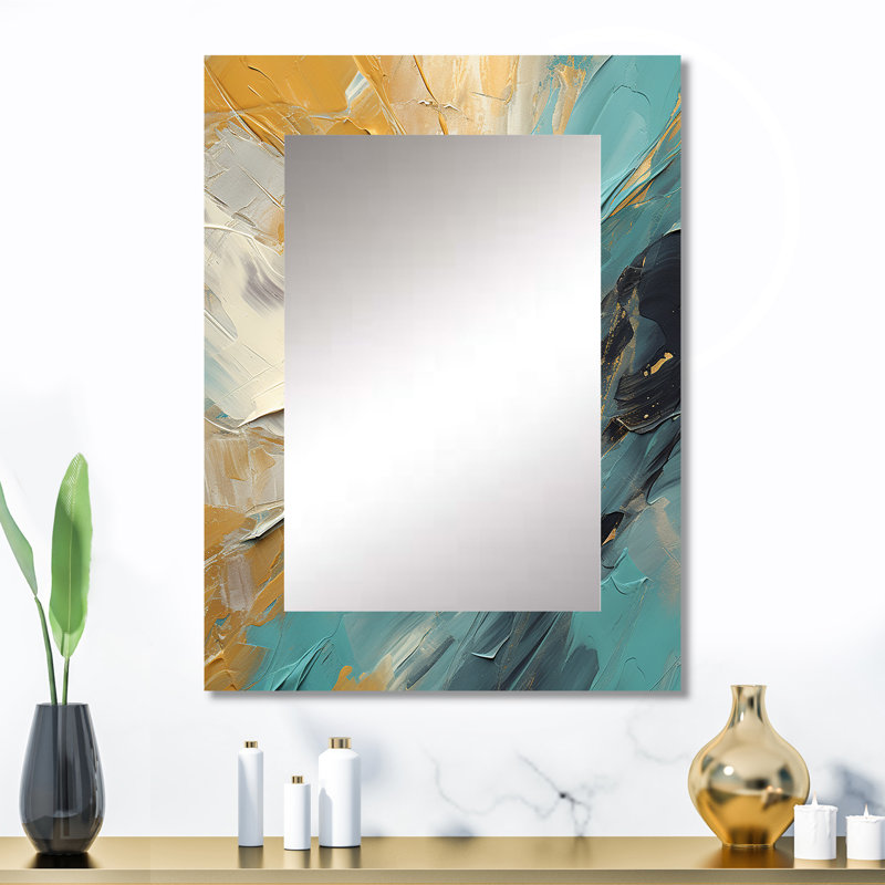 Wiechmann - Large Wall Mirror On Metal, 32 po x 24 po