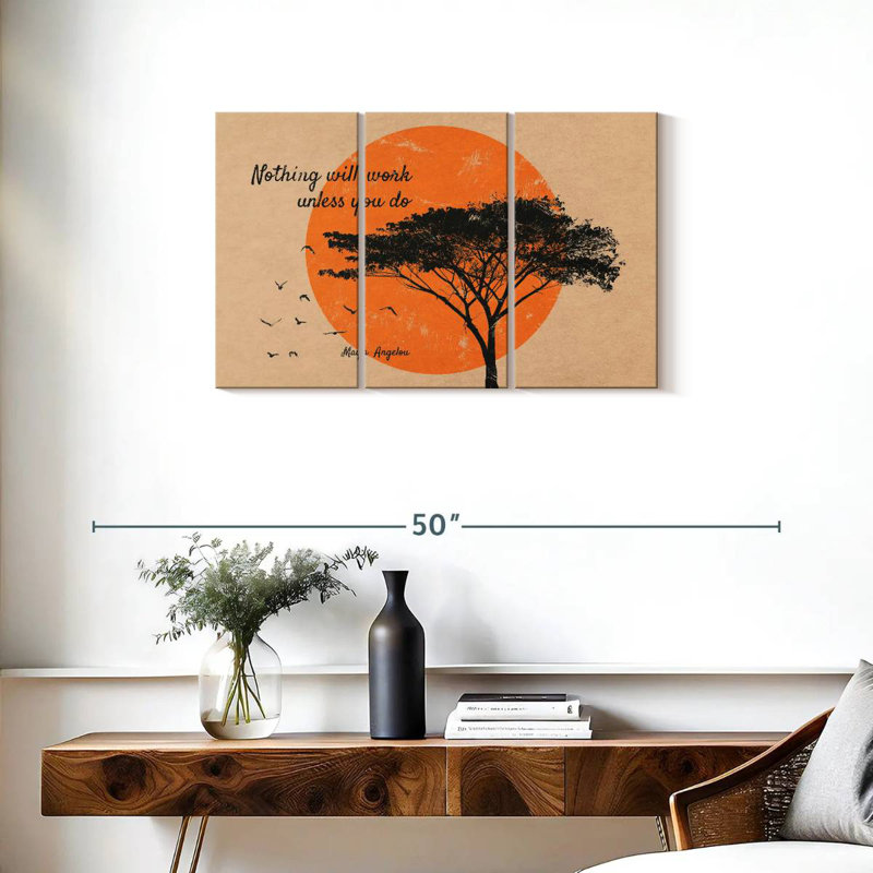 Tergel Nothing Will Work Quote, 20" H x 33" W