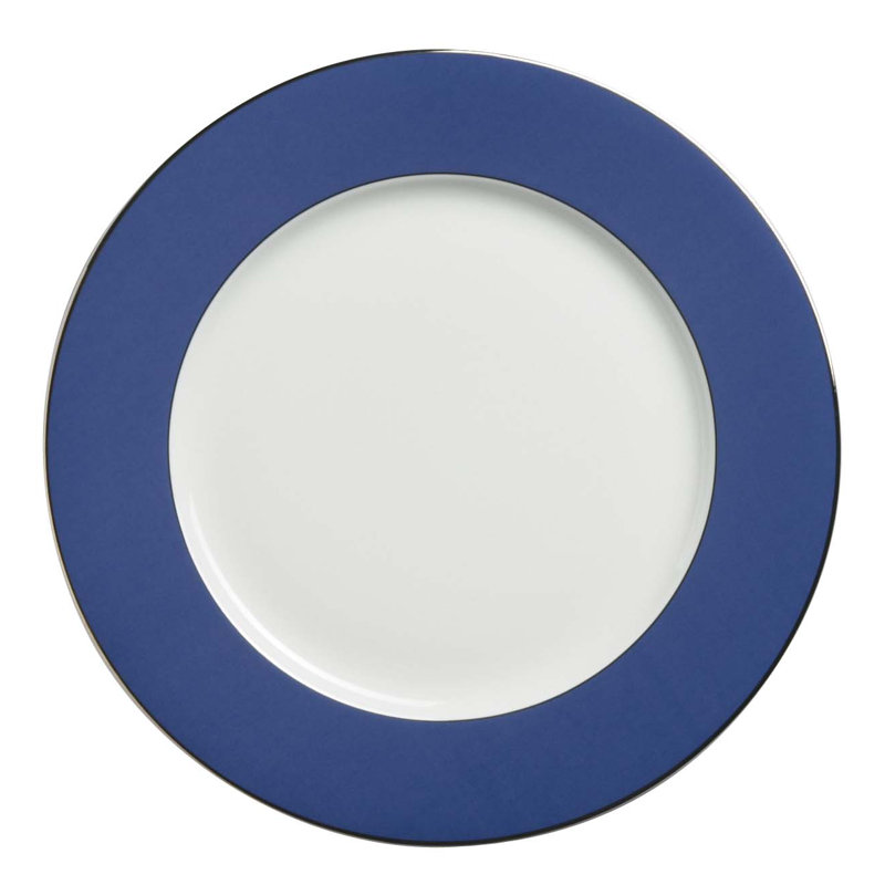 30cm Bone China Dinner Plate, Blue