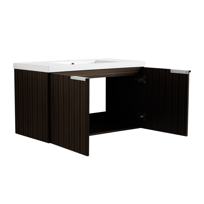 Bathroom Cabinet With Resin Sink